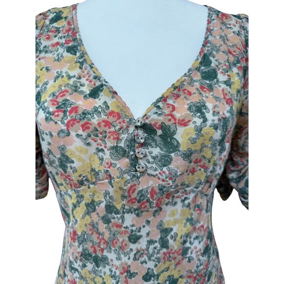 COMPTOIR DES COTONNIERS Silk Floral Blouse in Size 38 (8) - Picture 2 of 9